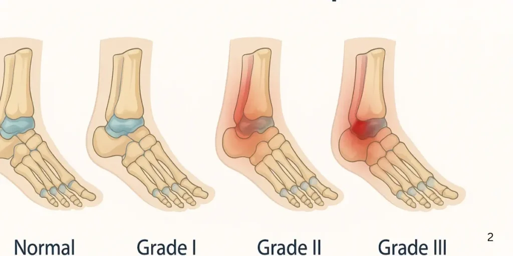 Grades of Ankle Sprain