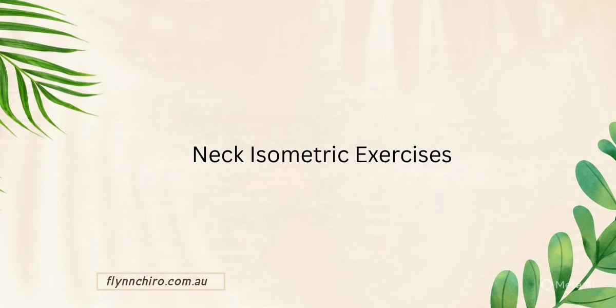 Neck Isometric Exercises- feature image