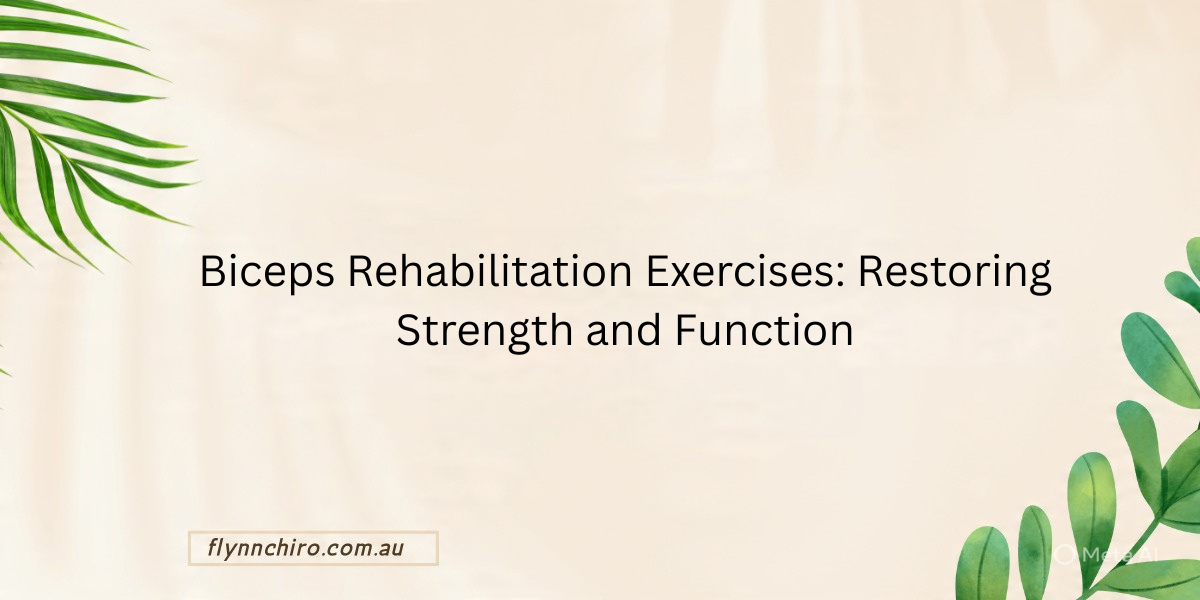 Biceps Rehabilitation Exercises Restoring Strength and Function