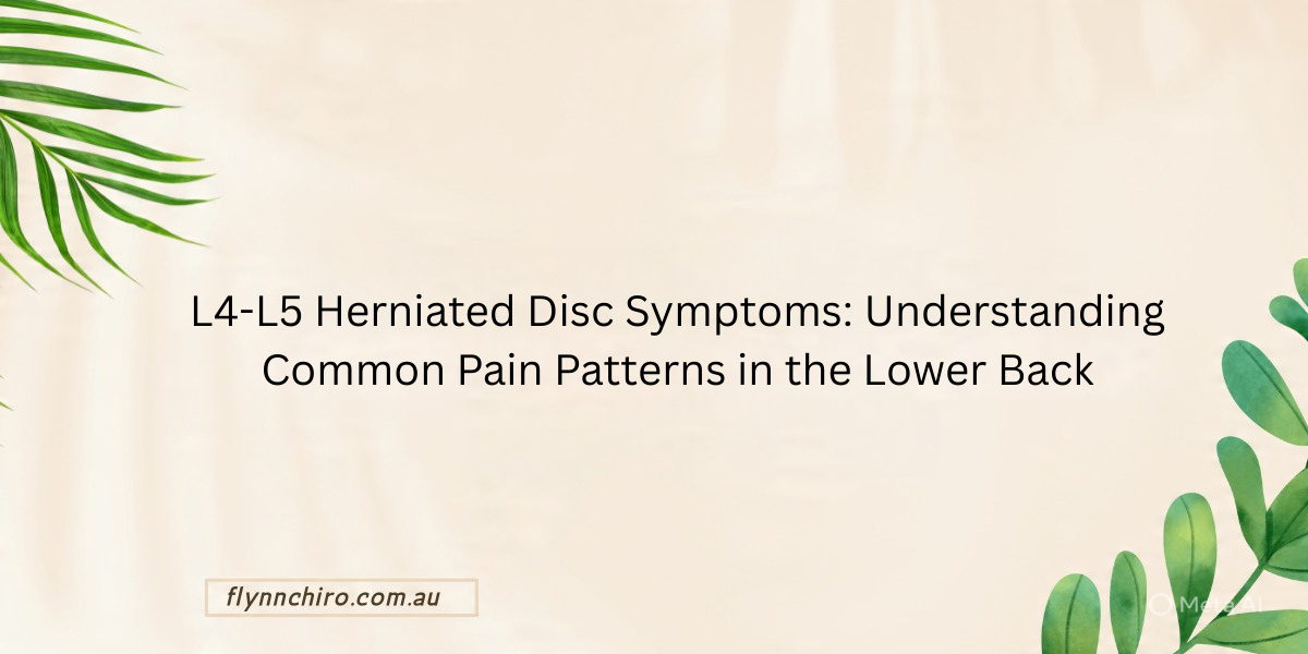 L4-L5 Herniated Disc Symptoms Understanding Common Pain Patterns in the Lower Back